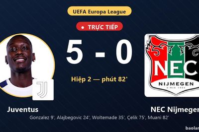 TRỰC TIẾPTrực tiếp Juventus vs NEC Nijmegen: Juventus nới rộng cách biệt 5-0