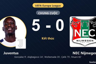 Đè bẹp NEC Nijmegen 5-0, Juventus khởi đầu tưng bừng tại Europa League