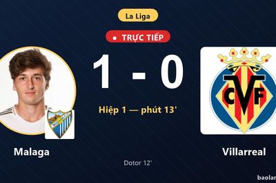 TRỰC TIẾPTrực tiếp Malaga vs Villarreal: Malaga mở tỷ số