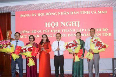 Thành lập 4 chi bộ trực thuộc Đảng bộ HĐND tỉnh Cà Mau