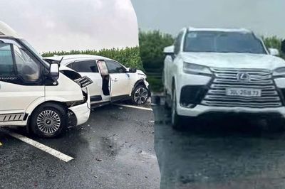 Lexus lạng lách, dừng giữa cao tốc gây tai nạn: Tài xế đối diện mức phạt nào?