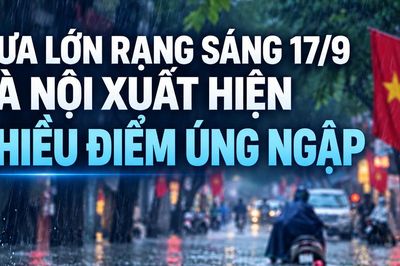 Mưa lớn rạng sáng 17/9, Hà Nội xuất hiện nhiều điểm ngập úng