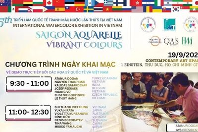 200 họa sĩ tham gia Triển lãm quốc tế Tranh màu nước lần thứ 5