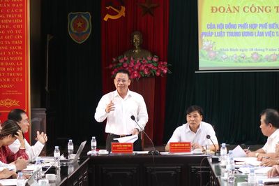 Thứ trưởng Bộ Tư pháp Nguyễn Thanh Ngọc làm việc tại Ninh Bình về công tác phổ biến, giáo dục pháp luật