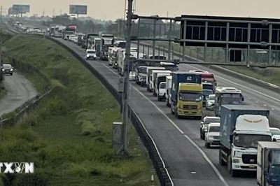 5 ôtô đâm liên hoàn trên cao tốc Thành phố Hồ Chí Minh-Trung Lương