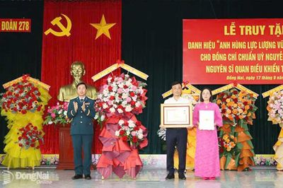 Truy tặng danh hiệu Anh hùng lực lượng vũ trang nhân dân cho Chuẩn úy Nguyễn Đình Cương