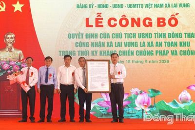 Lai Vung công bố quyết định công nhận xã An toàn khu