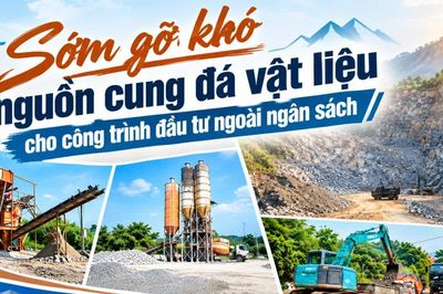 Sớm gỡ khó nguồn cung đá vật liệu cho công trình đầu tư ngoài ngân sách