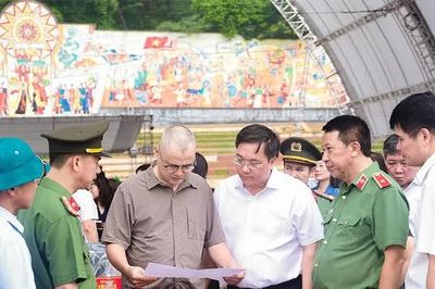 Tổng duyệt chương trình Lễ kỷ niệm 72 năm Ngày Bác Hồ về thăm Đền Hùng và khánh thành Tượng đài “Bác Hồ với ngày hội non sông”