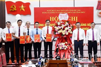 Thành lập Đảng bộ Công ty TNHH Một thành viên Thủy lợi Vĩnh Phúc