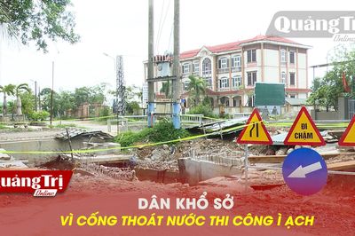 Dân khổ sở vì cống thoát nước thi công ì ạch