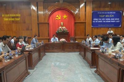 Đồng Tháp: Chuẩn hóa quy trình xây dựng, ban hành văn bản quy phạm pháp luật