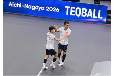 Đôi nam Teqball Việt Nam tranh HCĐ ASIAD 20