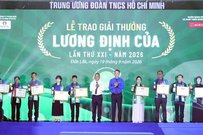 30 nhà nông trẻ nhận Giải thưởng Lương Định Của lần thứ XXI năm 2026