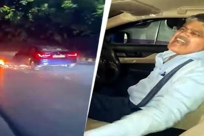 Ô tô đâm xe máy rồi kéo lê tóe lửa trên phố, tài xế 73 tuổi bị bắt