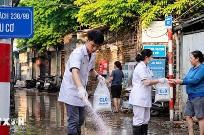 Hà Nội giảm nguy cơ tái diễn tại các điểm úng ngập nặng ven đê