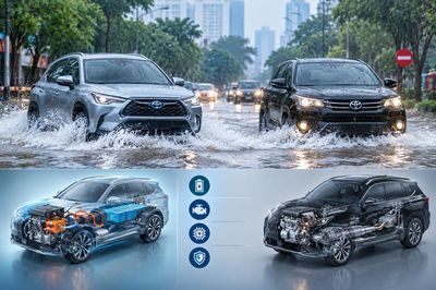 Xe hybrid đi qua đường ngập có khác ô tô động cơ xăng/dầu?
