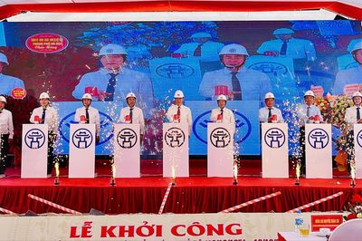 Xã Ô Diên khởi công dự án khơi thông dòng chảy sông Nhuệ
