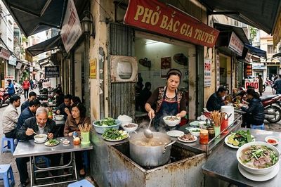 Những bát bún 10.000 đồng giữa chợ Hà Nội
