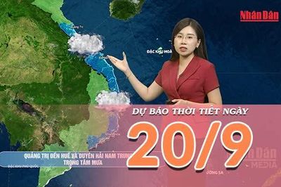 [Video] Dự báo thời tiết ngày 20/9/2026: Bắc Bộ nắng ráo, mưa lớn dịch xuống Nam Trung Bộ