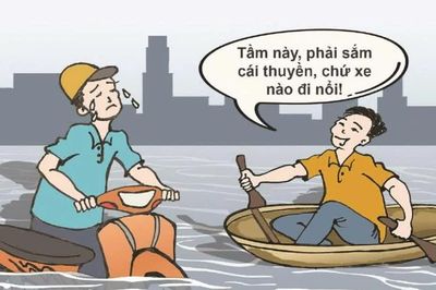 Góc biếm họa: Loay hoay trong 'bão' ngập