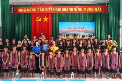 Ra mắt Câu lạc bộ Cồng chiêng thanh thiếu nhi xã Ia Krái