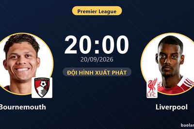 TRỰC TIẾPTrực tiếp Bournemouth vs Liverpool: Liverpool nhỉnh hơn về thời lượng kiểm soát, chưa có bàn thắng