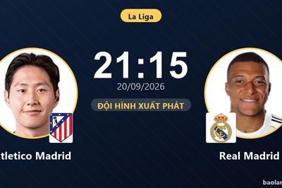 TRỰC TIẾPTrực tiếp Atletico Madrid vs Real Madrid: Trận đấu đang diễn ra