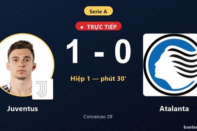 TRỰC TIẾPTrực tiếp Juventus vs Atalanta: Hết hiệp 1, Juventus dẫn 1-0