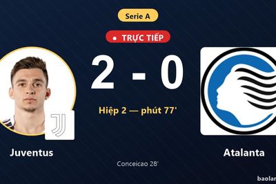 TRỰC TIẾPTrực tiếp Juventus vs Atalanta: Juventus nhân đôi cách biệt