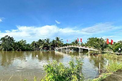 Cầu mới qua kênh Chống Mỹ, nối nhịp Hưng Mỹ - Tân Hưng
