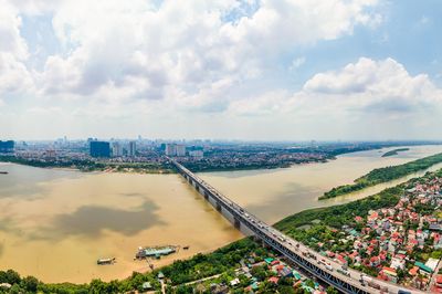 Toàn cảnh hai bờ sông Hồng trước quy hoạch trục đại lộ cảnh quan 11.400ha