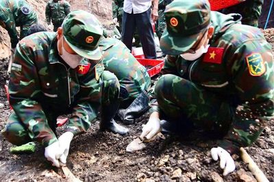 TP.HCM: Phát hiện thêm hài cốt liệt sĩ tại Công viên Lê Thị Riêng