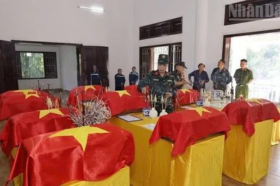 Điện Biên cất bốc, quy tập thêm một phần mộ liệt sĩ tại phường Điện Biên Phủ