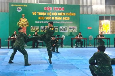 230 cán bộ, chiến sĩ Bộ đội Biên phòng tranh tài võ thuật