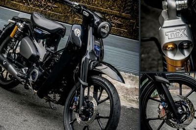 Dân chơi Gia Lai chi 120 triệu độ Honda Cub 125 thành bản đen tuyền huyền bí