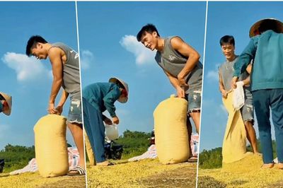Bùi Tiến Dũng: Tối qua 'gánh team', chiều nay gánh lúa cùng bố mẹ