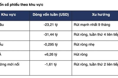 Dòng vốn rút khỏi các quỹ cổ phiếu toàn cầu cao nhất trong 9 tháng