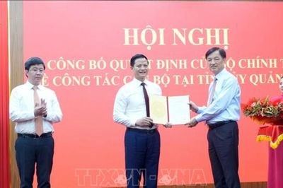 Ông Vương Quốc Tuấn được chỉ định giữ chức Bí thư Tỉnh ủy Quảng Trị