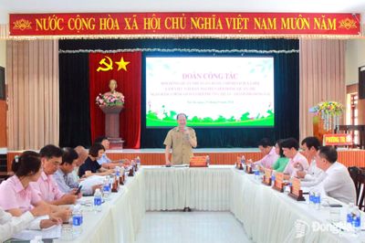 Ngân hàng Chính sách xã hội Việt Nam làm việc tại phường Trị An và xã Thống Nhất