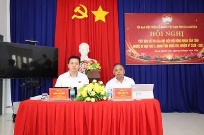 Đại biểu HĐND tỉnh Khánh Hòa tiếp xúc cử tri 4 xã khu vực Khánh Vĩnh