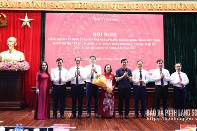 Công bố quyết định thí điểm thành lập 2 đảng bộ cơ sở trực thuộc Tỉnh ủy và công tác cán bộ