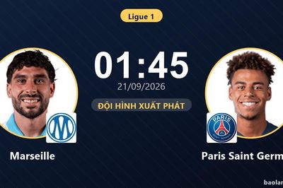 TRỰC TIẾPTrực tiếp Marseille vs Paris Saint Germain: Đội hình xuất phát