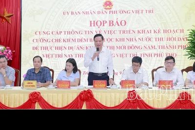 Kiên quyết thu hồi đất để thực hiện dự án Khu đô thị mới Đông Nam phường Việt Trì