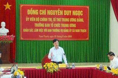 Đoàn công tác Trung ương khảo sát kết quả vận hành mô hình chính quyền địa phương 2 cấp tại Nam Trạch