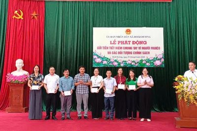 Xã Đoài Dương huy động 1,84 tỷ đồng hưởng ứng 'Tuần lễ gửi tiền tiết kiệm'