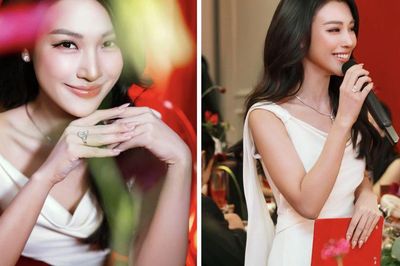 MC Hoàng Oanh lộ diện rạng rỡ, chiếc nhẫn ở ngón áp út gây chú ý