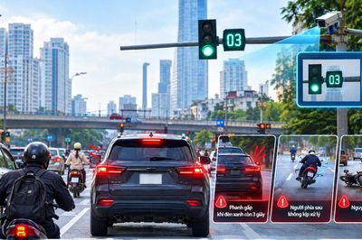 Đèn xanh còn 3 giây đã phanh gấp do sợ camera AI, cực kỳ nguy hiểm