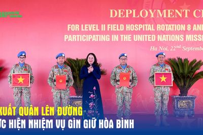 Lễ xuất quân lên đường thực hiện nhiệm vụ gìn giữ hòa bình