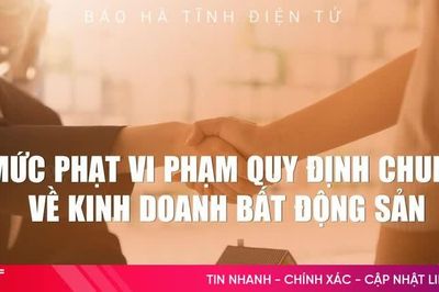 [Infographic] Mức phạt vi phạm quy định chung về kinh doanh bất động sản